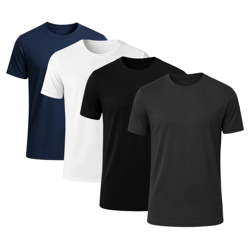 Kit 4 Camisetas Básicas Masculinas – 100% Algodão Premium Conforto e Estilo (P ao GG)