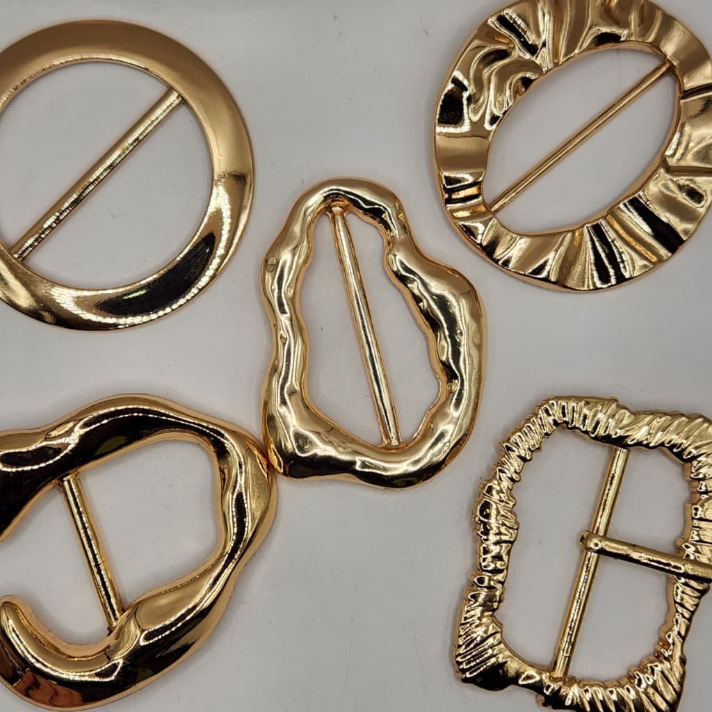 FIVELAS PASSANTES ORGANICO METAL PARA CINTO ROUPA BIQUINI MODA GERAL