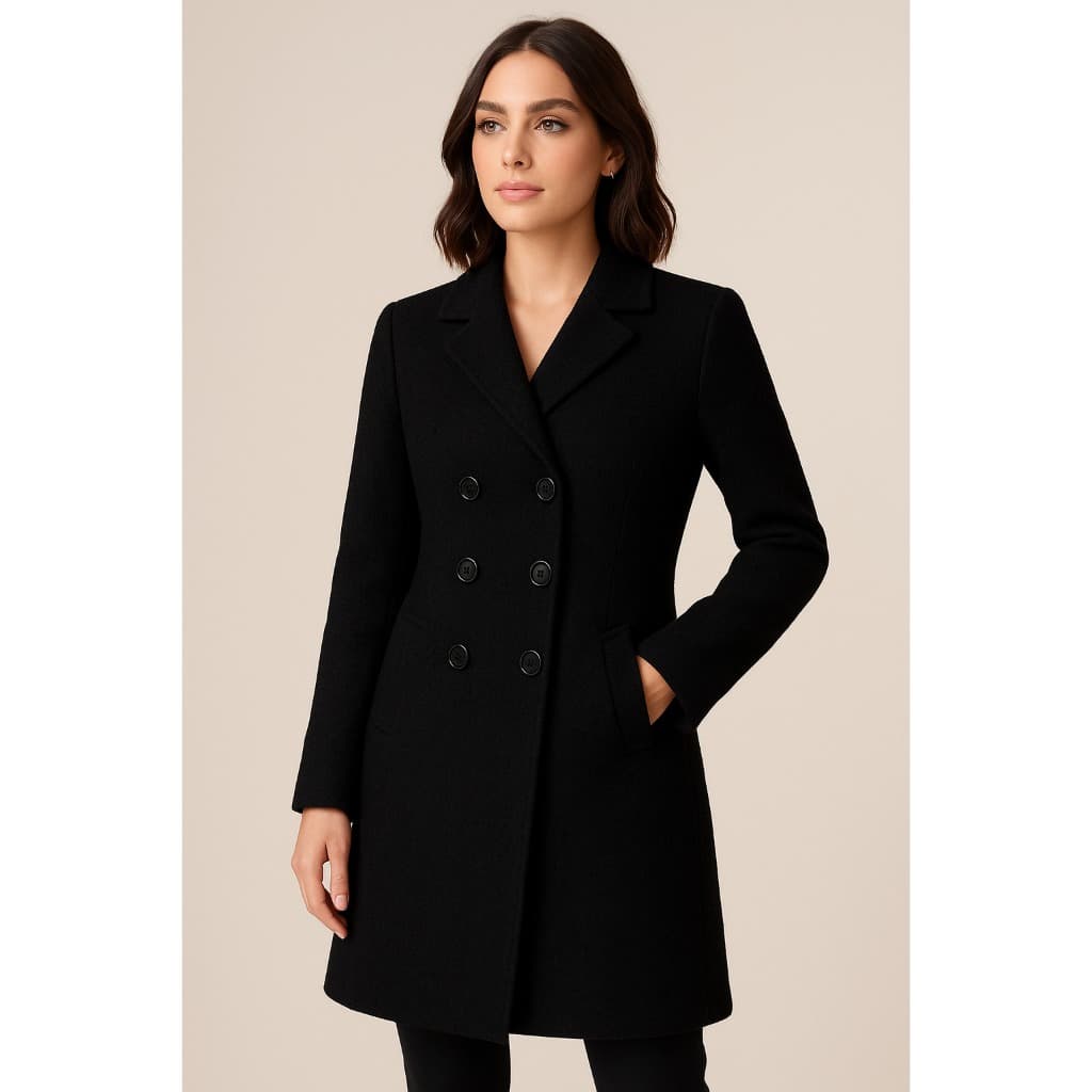 Sobretudo Tricot Mousseline Moda Feminina Casaco de Inverno