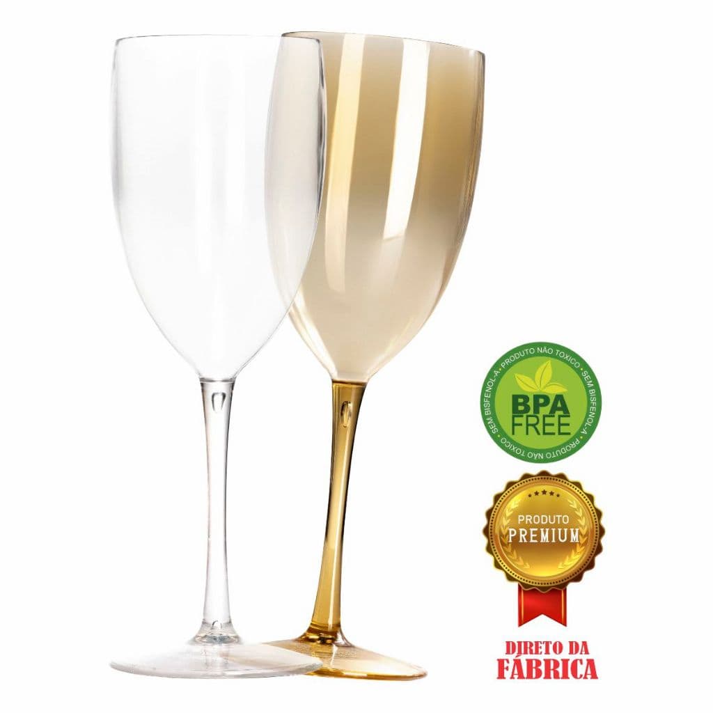 Kit 30 unidades Taças Vinho/Drink 420ml Acrílica - Aloha