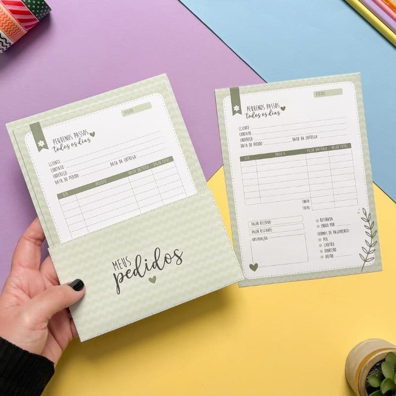 bloco de pedidos, bloco a5, papelaria organizada, controle de pedidos, bloco de notas, vendas organizadas