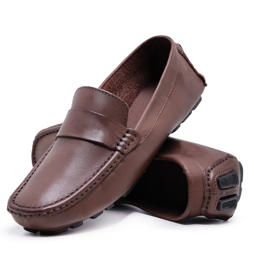 Mocassim Masculino Casual Confortável em Couro Legítimo Látego Sapato