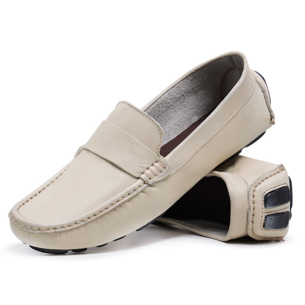 Mocassim Masculino Casual Sapato em Couro Legítimo Látego Confortável