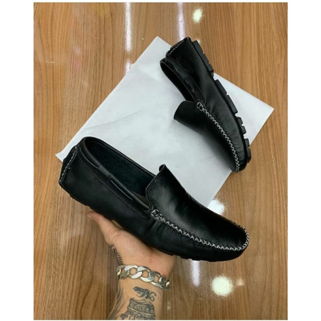 Mocassim Masculino Moderno Casual em Couro Legítimo Despojado