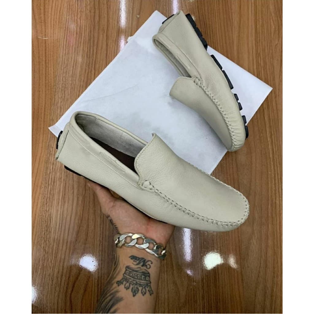 Mocassim Masculino Moderno Estiloso Casual em Couro Legítimo