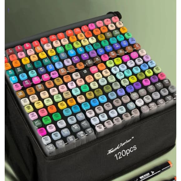 120cor dake Caneta Marcadora De Cabeça Dupla Conjunto De Canetas De Aquarela Especial Para Crianças