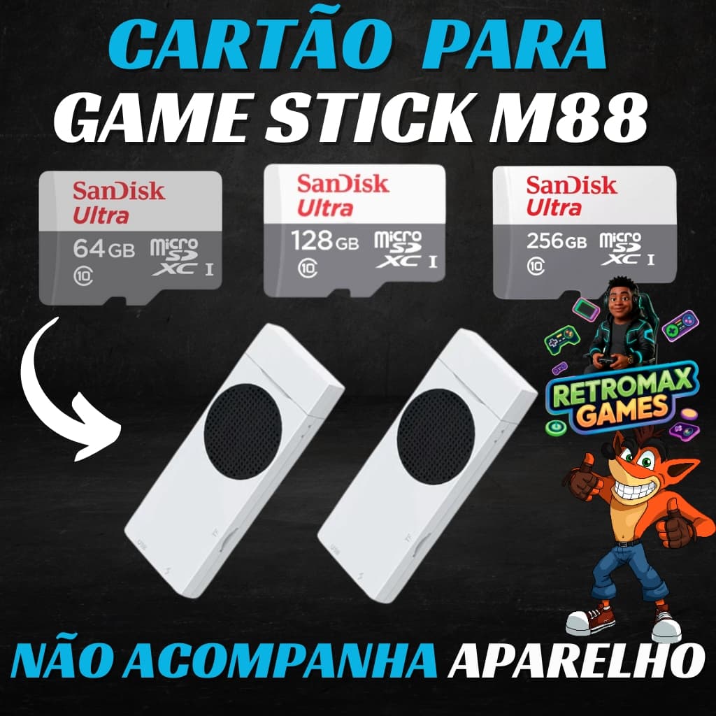 Cartão Para Game Stick M88 Atualizado