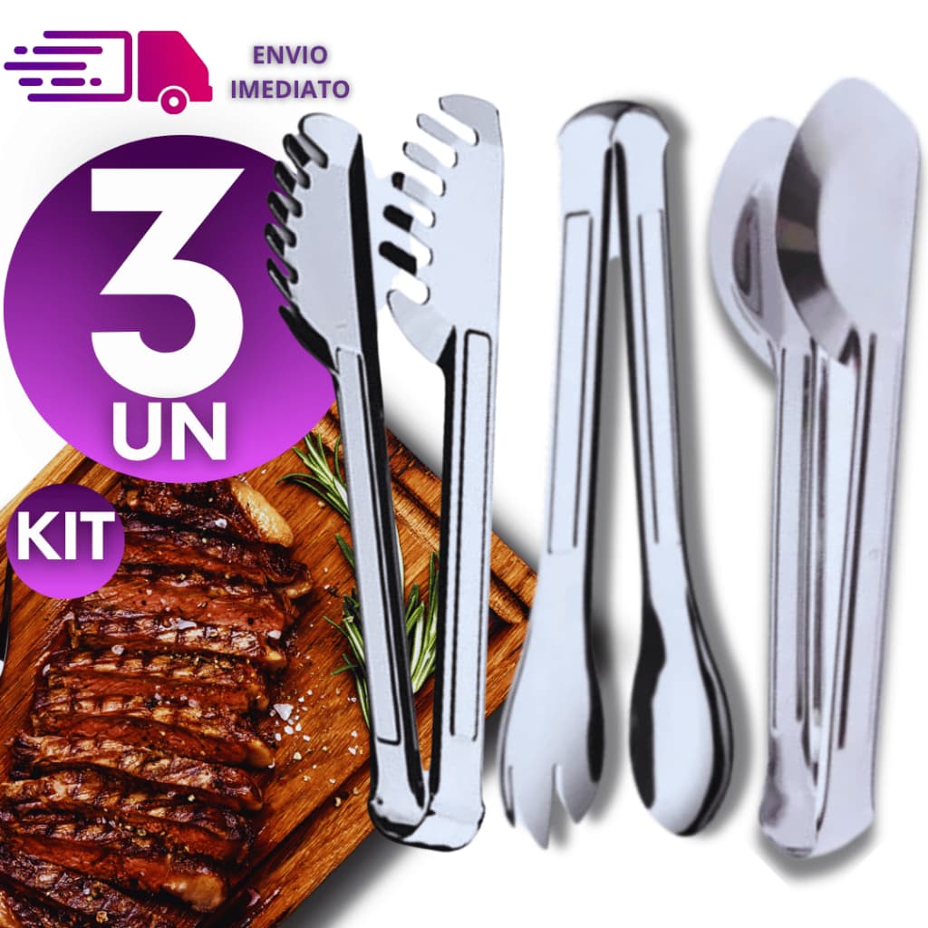 Combo 3 Peças 20 cm Pegador de Massa Pegador de Salada Pegador Universal Para Restaurante Cozinha