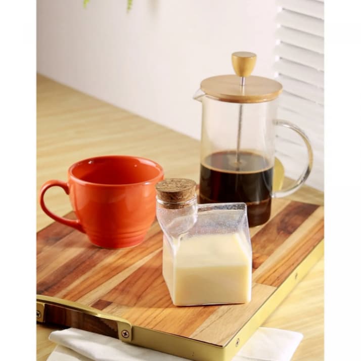 CAFETEIRA PRENSA FRANCESA DE VIDRO BOROSSILICATO E TAMPA DE BAMBU 600ML - WOLFF - 29158