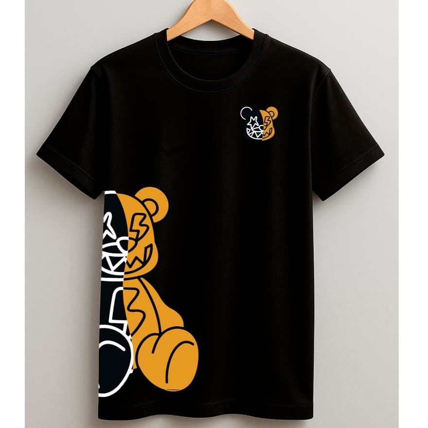 Camiseta Infantil 100% Algodão juvenil Urso Maneiro Menino Lançamento