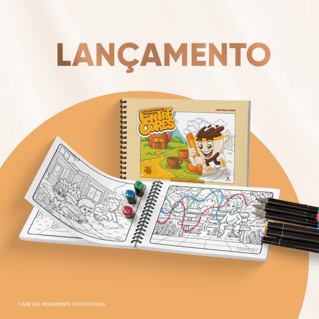 ENTRE CORES CAFÉ COM DEUS PAI | LIVRO DE COLORIR | BROCHURA