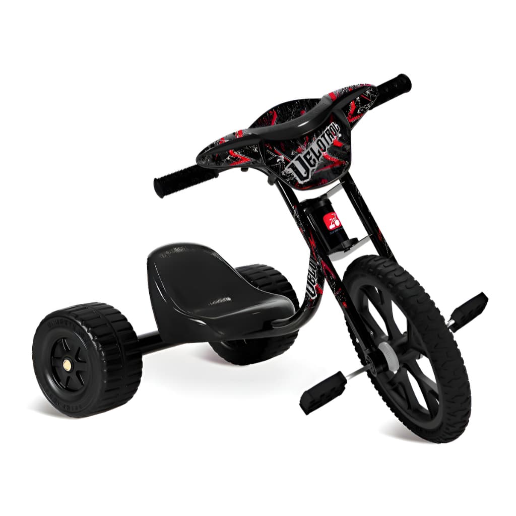 Triciclo Infantil Velotrol Preto Regulável Bandeirante 234