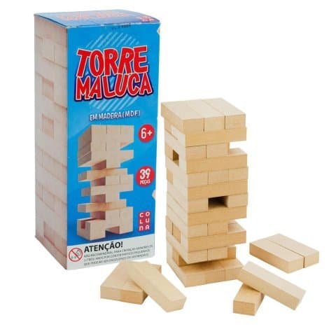 Jogo Torre Maluca de Madeira – 39 Peças