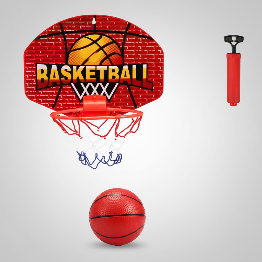 KIT CESTA BASQUETE PORTA QUARTO ESCRITORIO COM BOLA E BOMBA DE AR INFANTIL JUVENIL ADULTO
