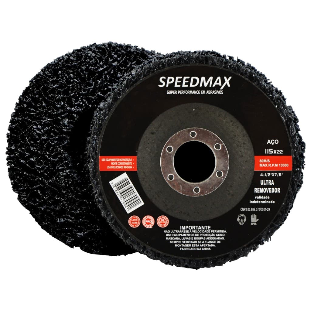 Disco Lixa Flap Nylon Speedmax 115mm Esmerilhadeira Removedor de Tinta Automotiva