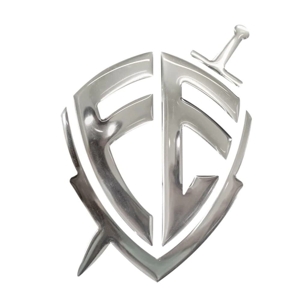 Adesivo Resinados 3D Escudo Fé - Para, carros, motos, e etc... Modelo Cromado - 3000