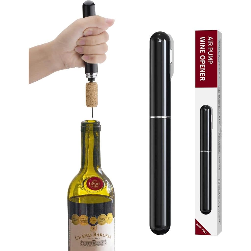 Bomba De Ar De Segurança Abridor De Garrafas De Vinho Com Cortador De Folhas Saca-Rolhas Pino De Aço Inoxidável Pressão