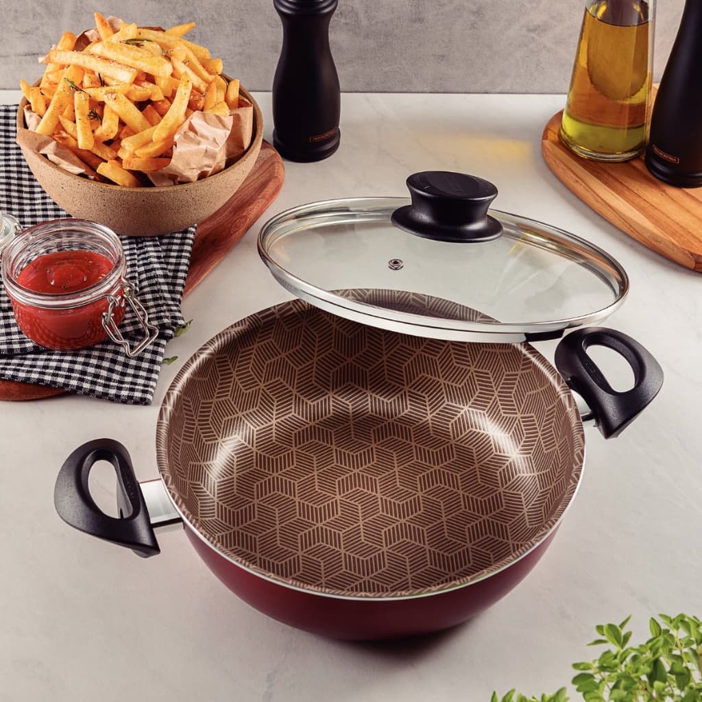 Fritadeira 2,8 Litros Original Tramontina Antiaderente Starflon Com Tampa