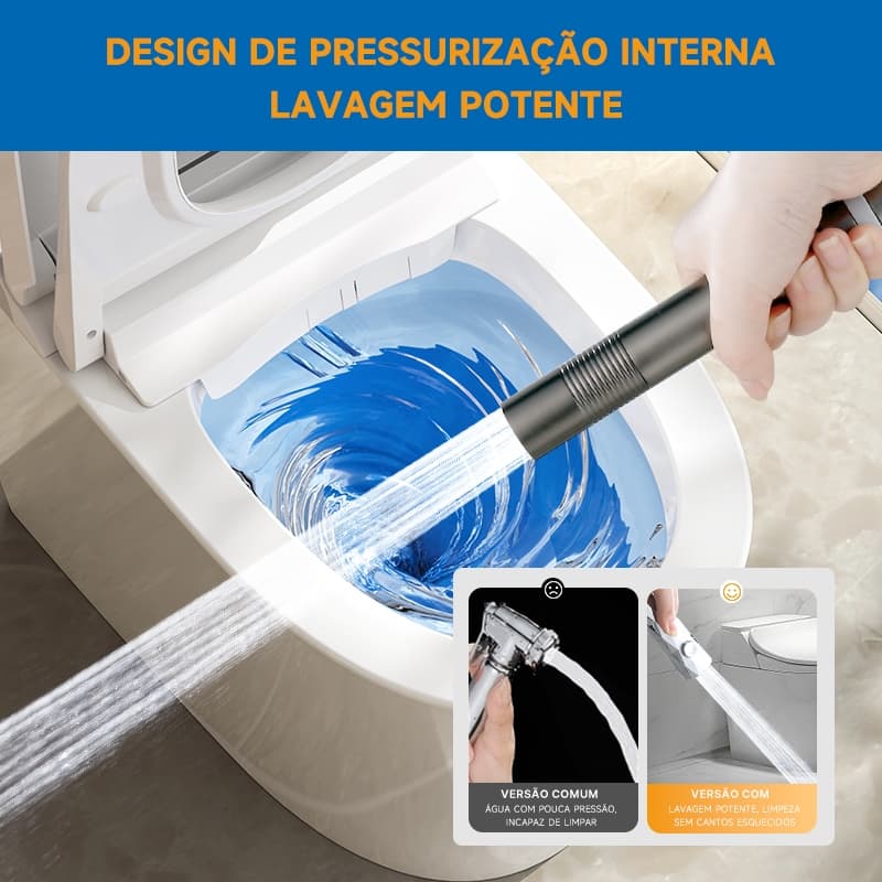 Ducha Higiênica KGOLD Gatilho Metal Alumínio Espacial