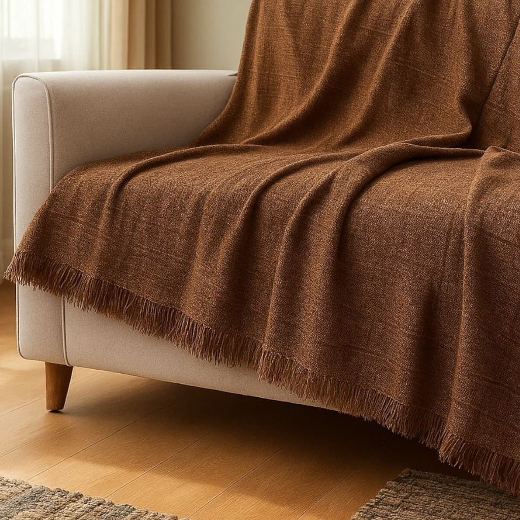 Manta Para Sofá Grande Decorativa Protetora 3 Cores Neutras Confortáveis Macia Algodão e Conforto