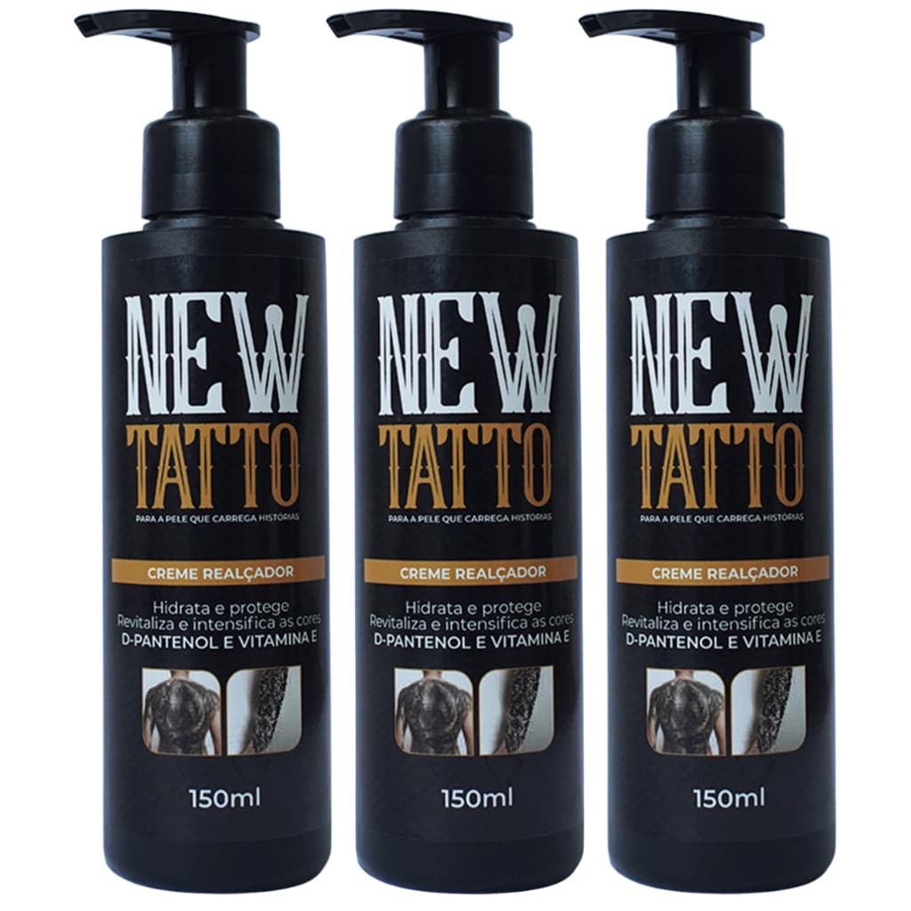 Kit Creme Realçador Para Tatuagem New Tatto - Cuide e Revitalize Suas Tatuagens Todos os Dias!!
