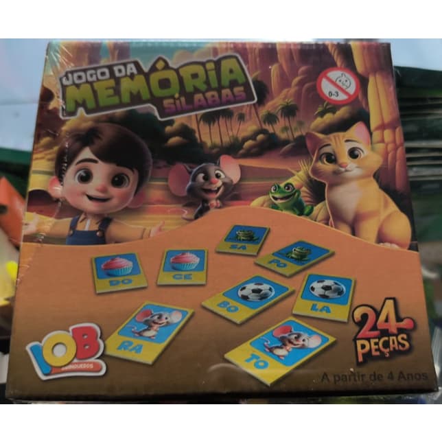 Jogo da Memória Sílabas - 24 peças