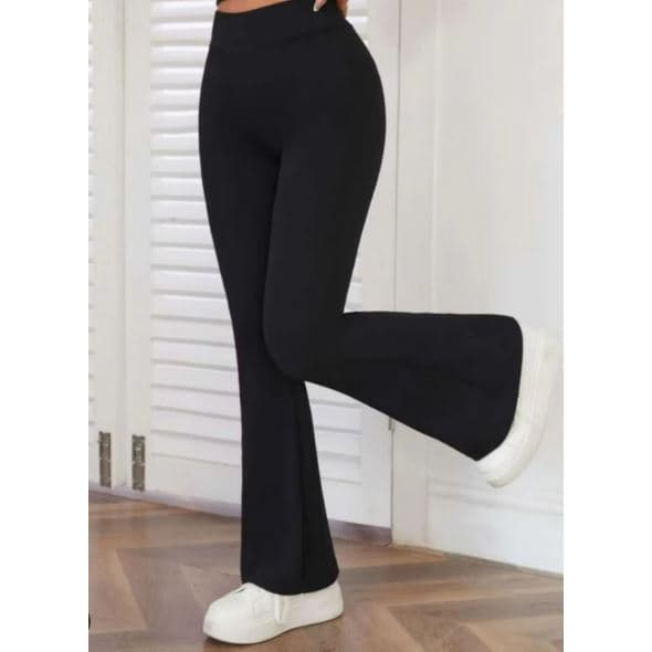 Calça Flanelada Flare Boca de Sino Bailarina Peluciada Forrada