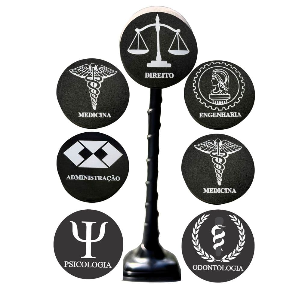 Ponteira Enfeite Antena Profissões - Direito - Engenharia - Odonto - ADM - Medicina - Carro e Moto