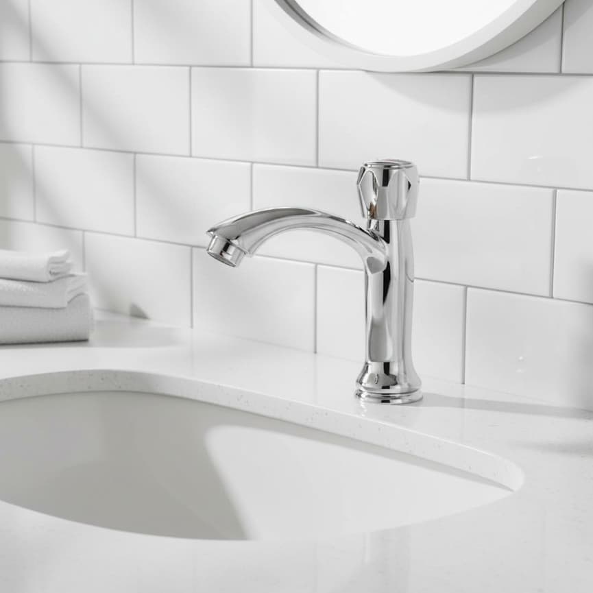 Torneira de Metal ABS e Inox 3 Cores Para Banheiro/ Lavabo/Lavatório/ Pia/ Cuba L 14,5cm x A 15cm