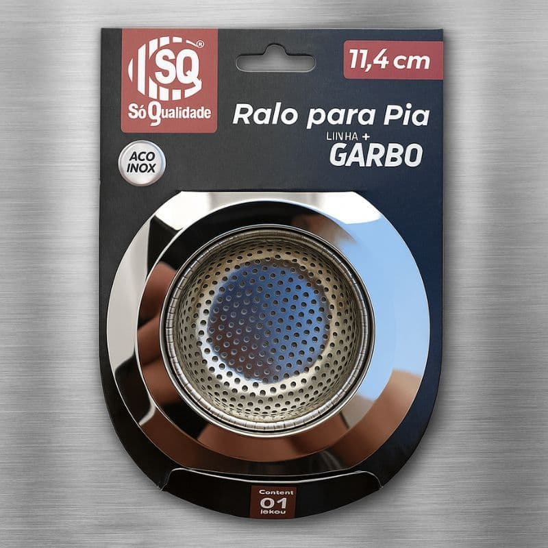 Ralinho Ralo Para Pias Aço Inox com Borda Tanques, cozinha 11,4cm