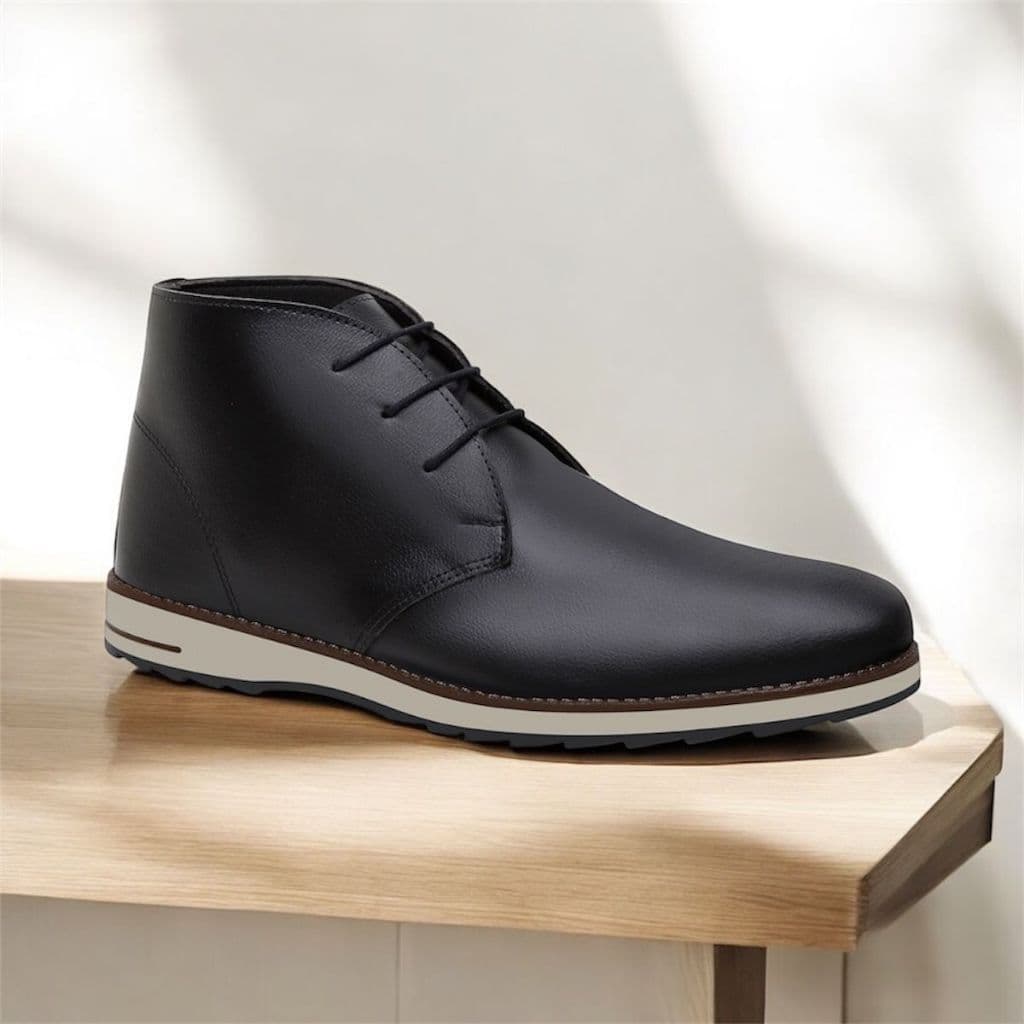 Sapato Coturno Masculino Cadarço Botina Esporte Fino Derby Casual Confortável Preto e Marrom