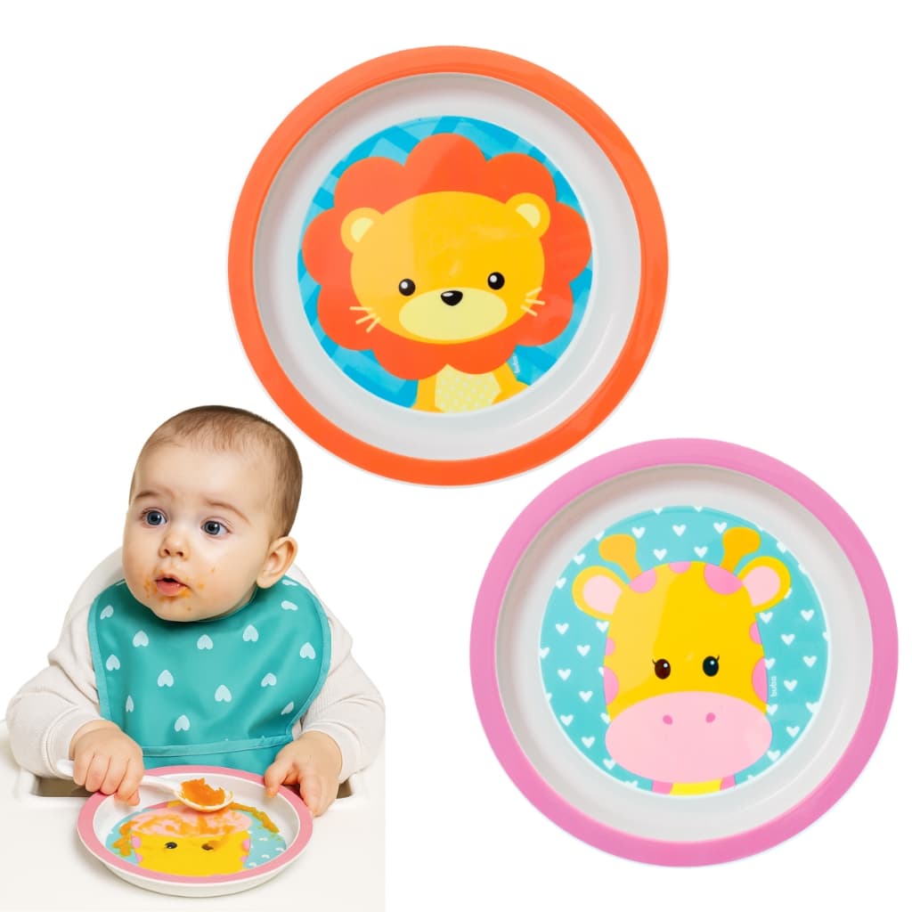 Prato Infantil Buba de Bebê Introdução Alimentar Prato Raso