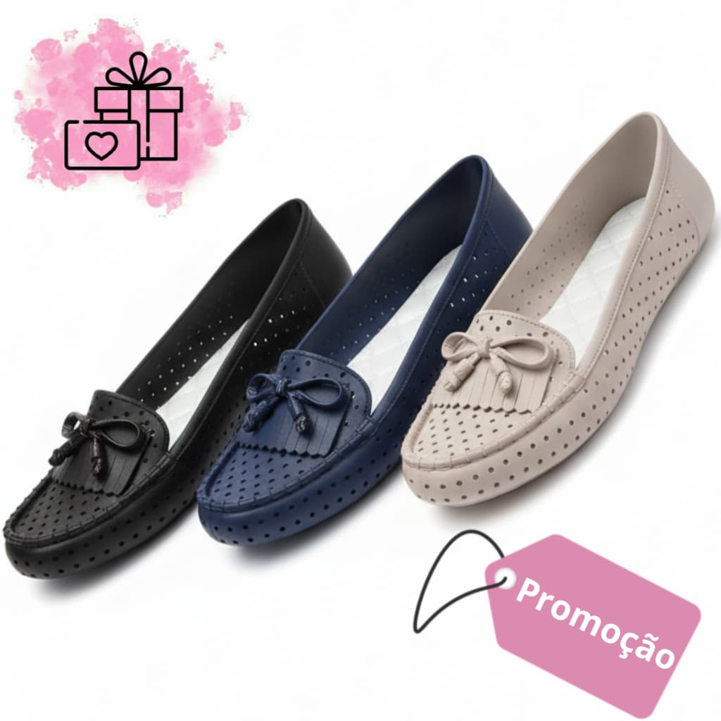 Mocassim Feminino Confortável Antiderrapante Flexível Casual Estiloso Para o Dia a Dia Sapatilha