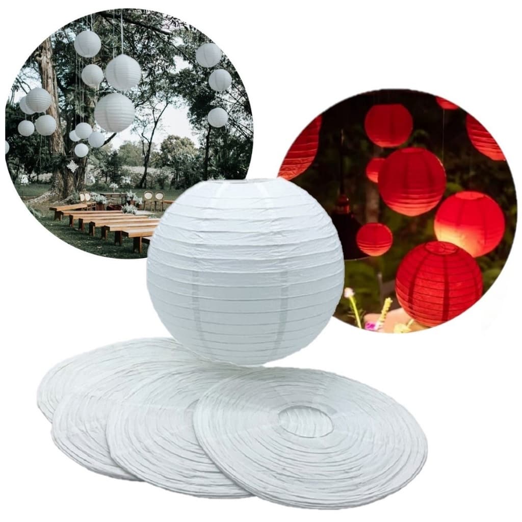 Kit 5 Peças Luminária Oriental Japonesa Chinesa 30cm