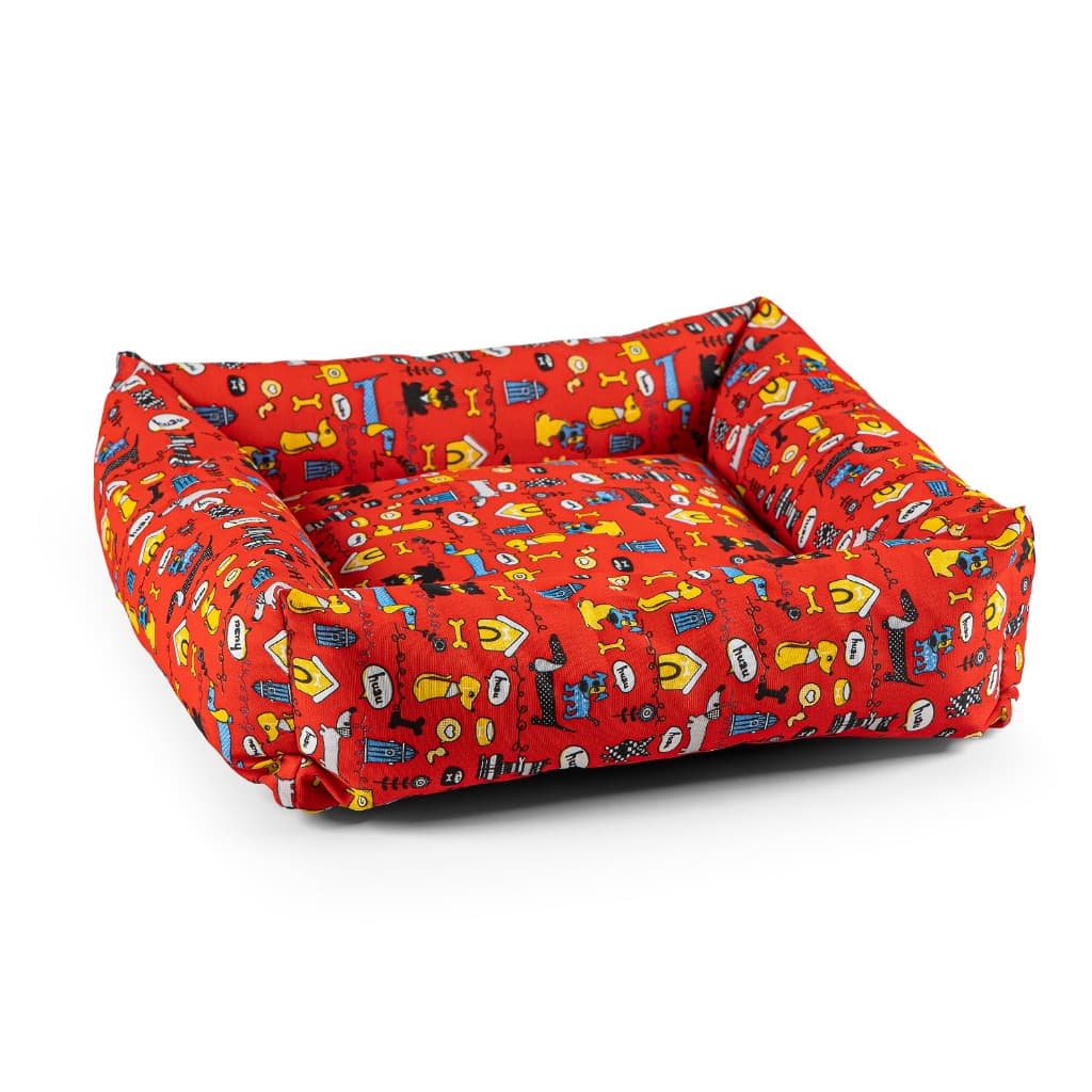 Cama Pet Lavável com Zíper 50x50 – Caminha para Cachorro e Gato Pequeno Fofinha Estampada