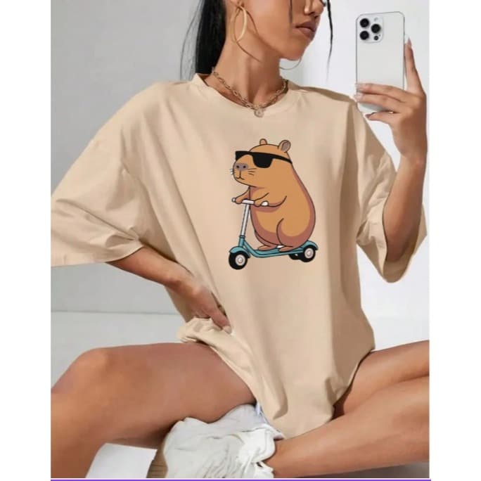 Camisa Personalizada com estampa Capi Estilosa com malha premium 100% algodão