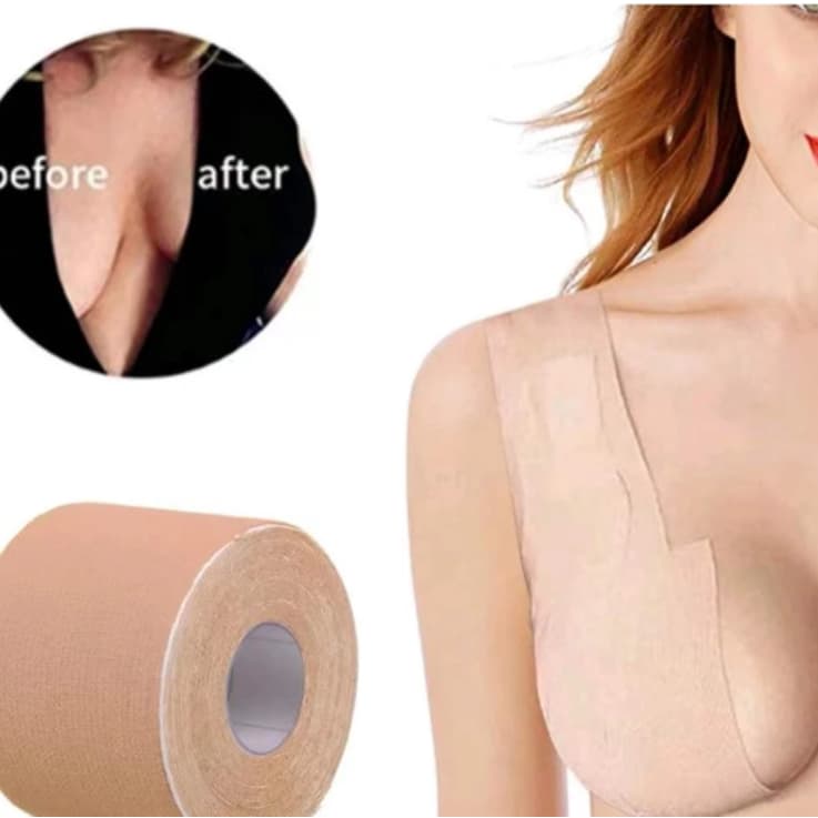 Sutiã Adesivo Levanta Seios Peito Fita Boob Invisível Nude-3 3 3