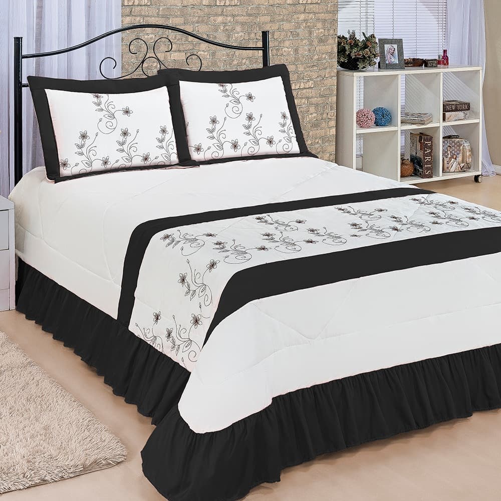 Cobre Leito Charme Super King 3 Peças 100% Poliester