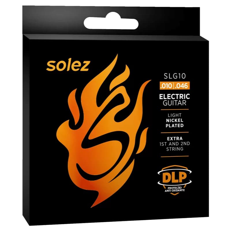 ENCORDOAMENTO PARA GUITARRA SOLEZ DLP 0.010" DISTRIBUIDOR ANTI FERRUGEM