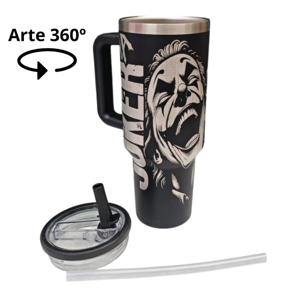 COPO TÉRMICO 1200ML COPÃO COM ARTE A LASER 360 GRAUS TEMA: PALHAÇO IDÉIAS DE PRESENTE
