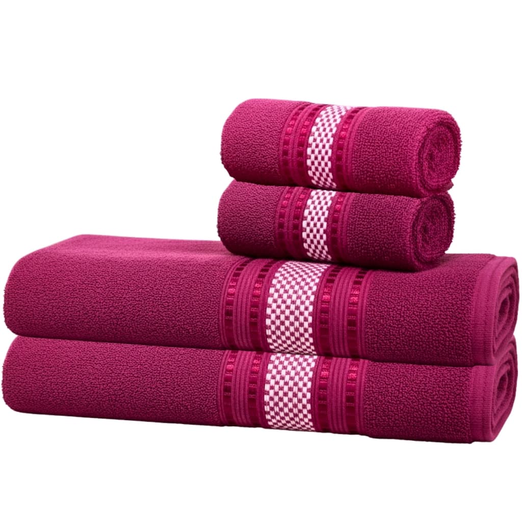 Kit 4 Toalhas Banho e Rosto 100% Algodão – Super Macias, Alta Absorção e Costura Reforçada