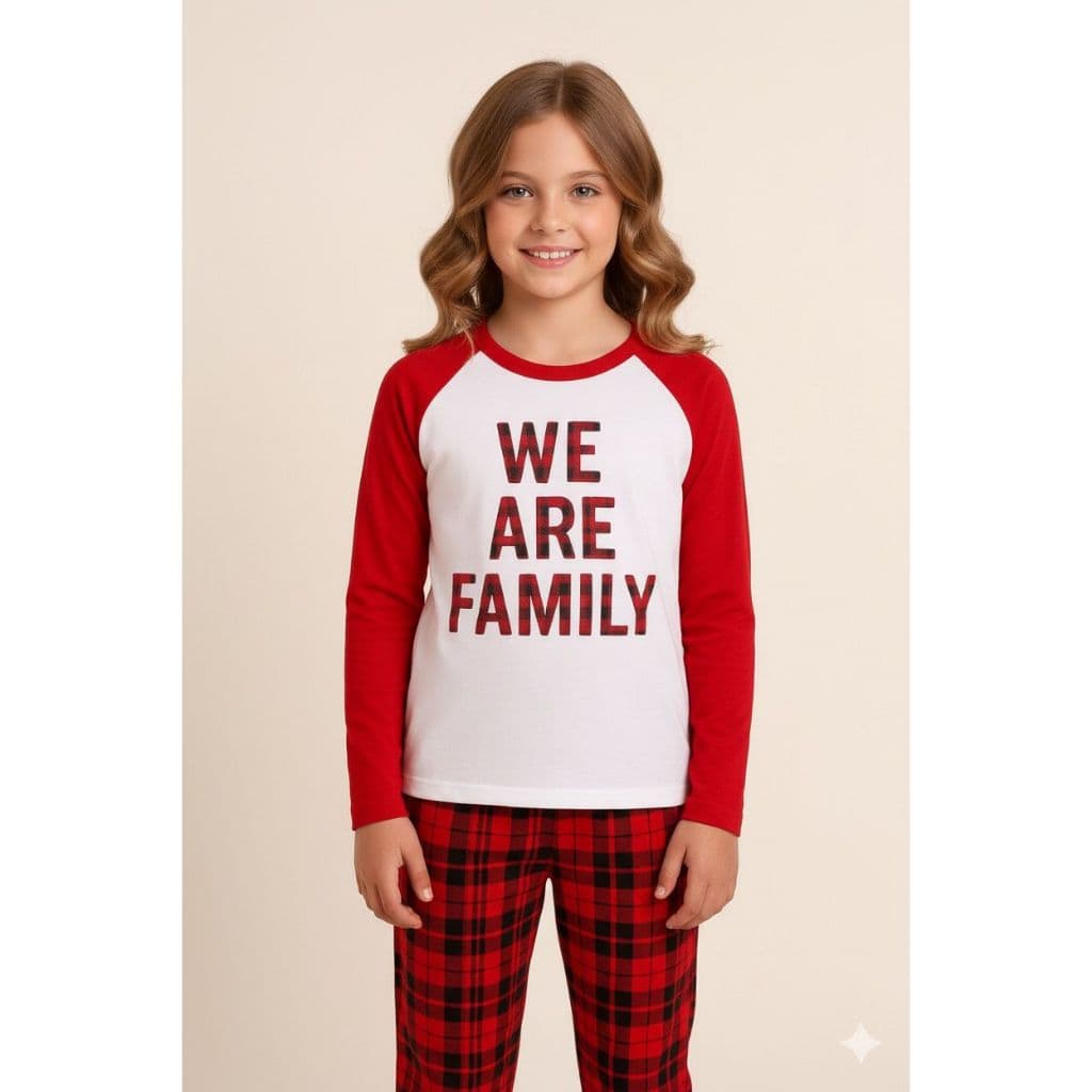 Pijama Longo Infantil Menina Family Pijama Manga Longa Confortável Estampado Inverno Mãe e Filha