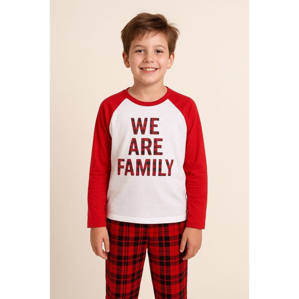 Pijama Longo Infantil Menino Family Pijama Manga Longa Confortável Estampado Inverno Pai e Filho