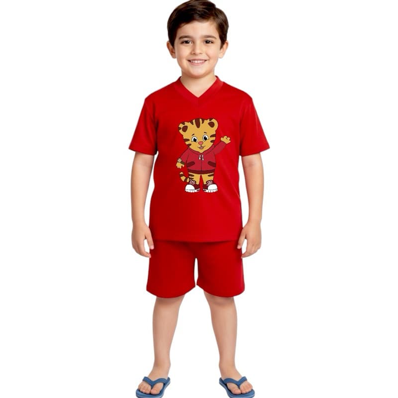 Conjunto Infantil - Roupa Infantil - Pijama Infantil Curto - Camiseta e Short - Daniel o Tigre