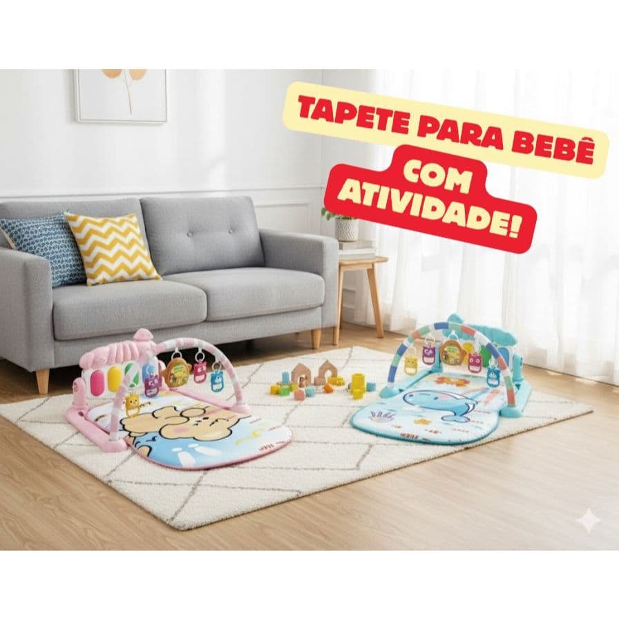 Tapete Briquedo Atividades Musical Infantil Piano Interativo Desenvolvimento Sensorial