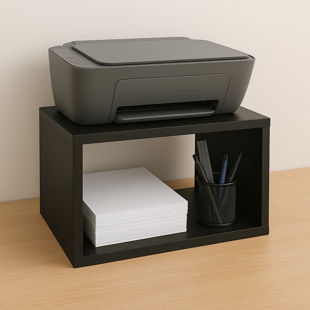 Suporte Para Impressora Sem Divisória 40x20x30cm Mdf Mesa Escritório Organização