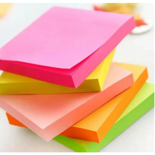 400 Folhas de Bloco de Anotação Adesivo Cola Fácil Recado Post It 76mm x 76mm