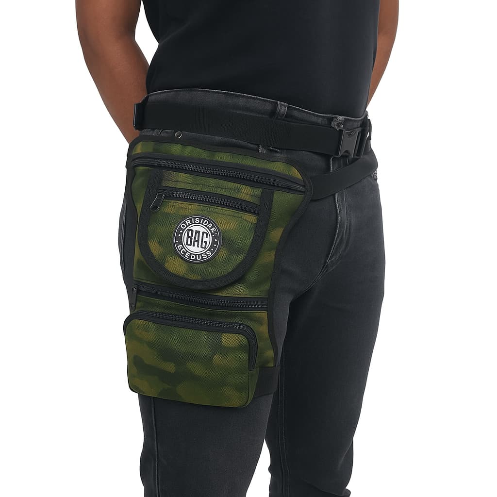 Pochete Cartucheira De Perna Ajustável Motoboy Camping Paintball Pesca Vendedor Produtor de Eventos