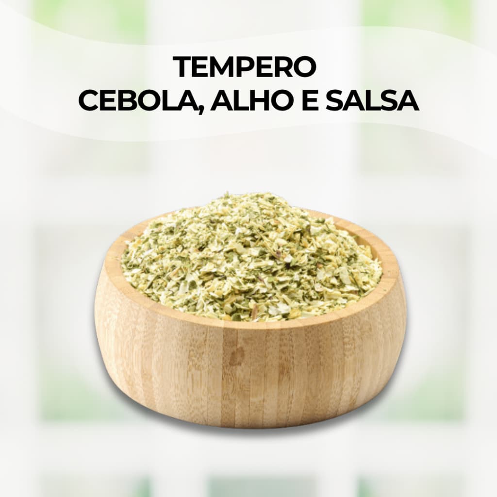Tempero Caseiro Cebola, Alho e Salsa | 100% Natural e Sem Conservantes