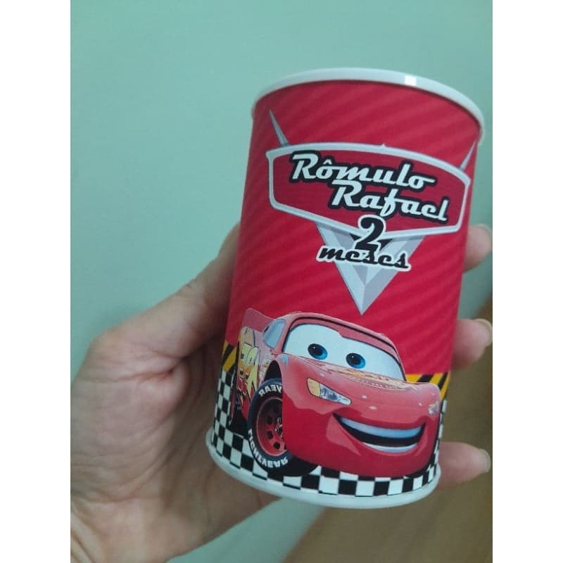 Cofrinho Personalizado +laço + embalagem l CARROS |  Lembrancinha Festa Infantil | FAZEMOS TODOS OS TEMAS